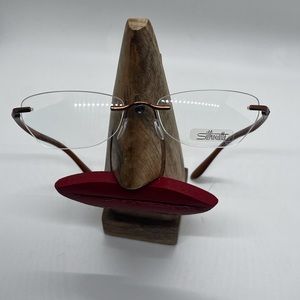 NEW Silhouette Orange Brown Rimless Eyeglasses Frame 6606 Size 53-17-135
